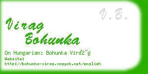 virag bohunka business card